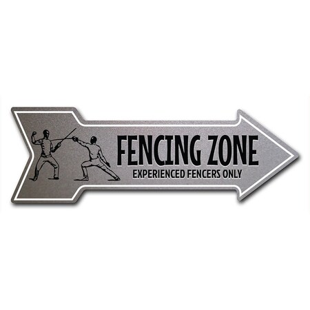 Fencing Zone Arrow Decal Funny Home Decor 36in Wide